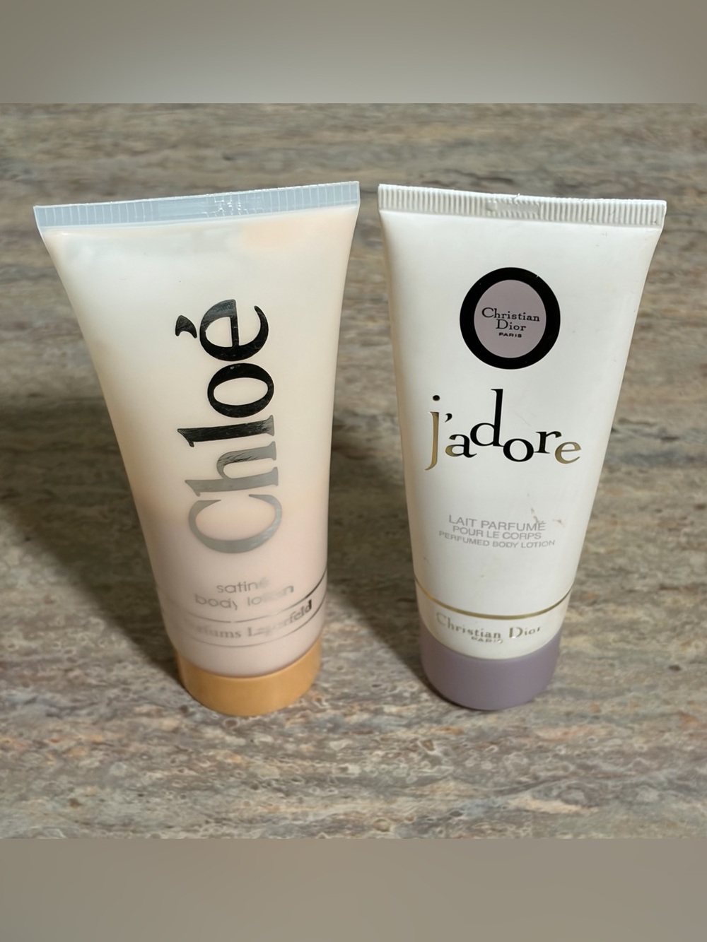 Chloe Satiné Parfums Lagerfeld Vintage 1975 Body Lotion & Dior J’Adore lotion